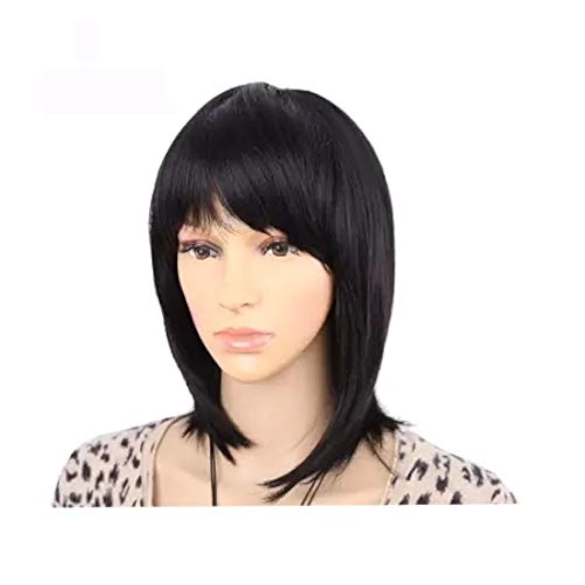 Women's Short Straight Bob Wig in Natural Brown